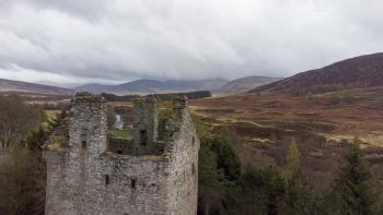 Looking over the castle towards the North Esk River 